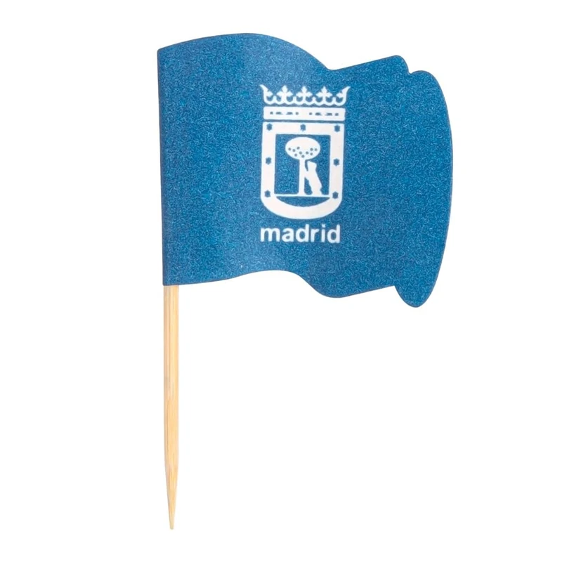 Flag Picks "Madrid" 4X2,5X6,5 Cm Assorted Wooden - 14400 Units - Image 1