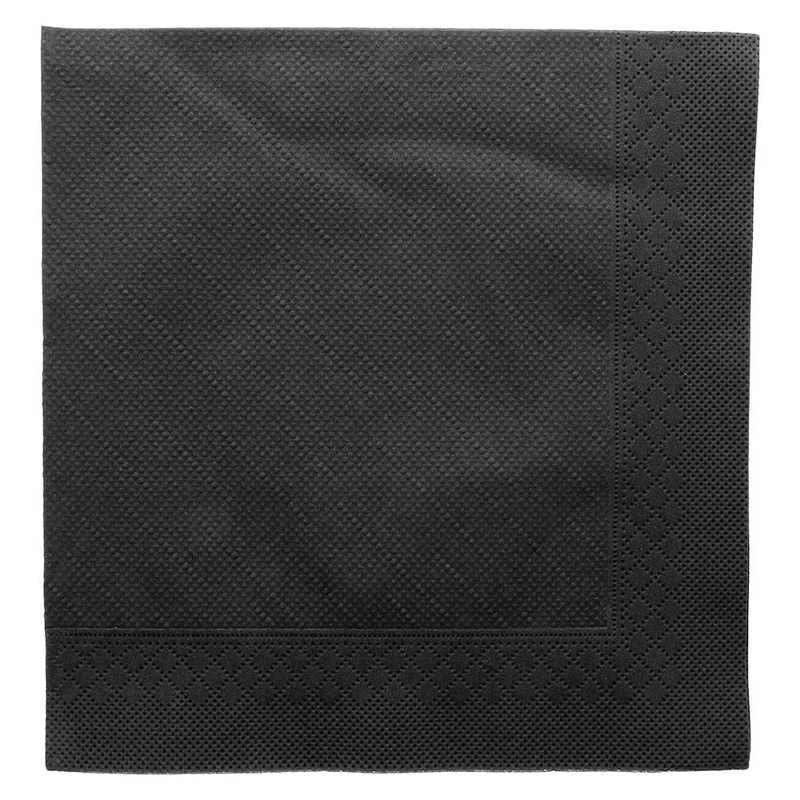 "Quattro" Napkins Ecolabel 4 Ply 21 Gsm 45X45 Cm Black Tissue - 750 Units