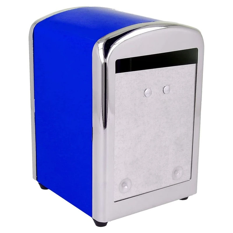 Dispenser For Mini Servis Napkins 10,5X9,7X14 Cm Blue Stainless Steel - 24 Units
