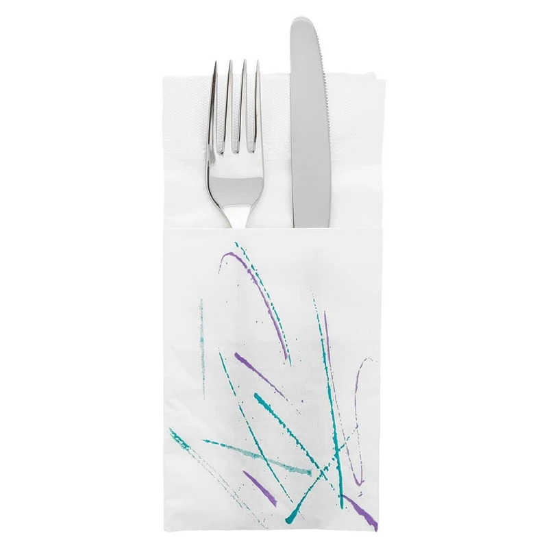 "Double Point" Napkins Ecolabel 18 Gsm 39X39 Cm Black Tissue - 1200 Units