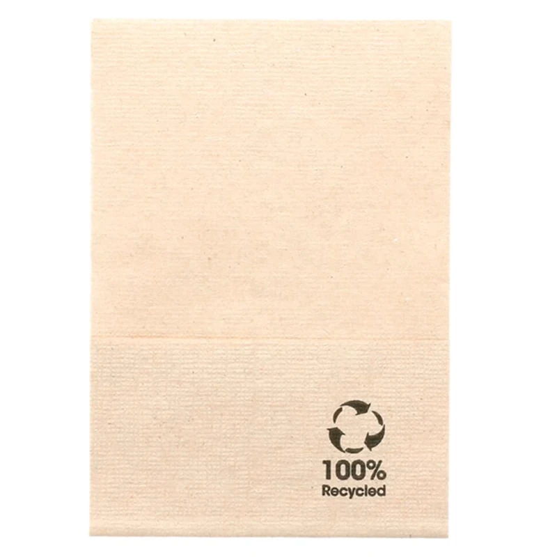 Mini-Servis Napkins 1 Ply 23 Gsm 17X17 Cm Natural Recycled Tissu - 9600 Units