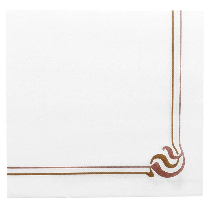 "Double Point" Napkins Ecolabel "Maxim" Brown & Ocher 18 Gsm 40X40 Cm White Tissue - 1200 Units