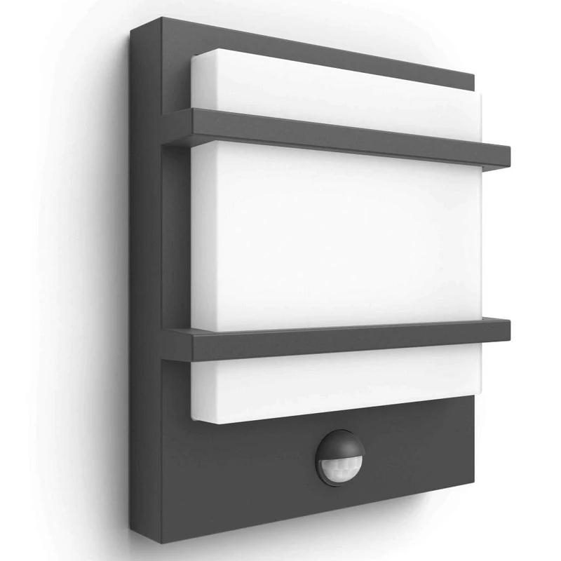 Philips MyGarden Wall Light 1739593p0 – Outdoor Lighting (Anthracite, Wall Light, White, Aluminium, Contemporary, 1 Bulb (S), 12 W)