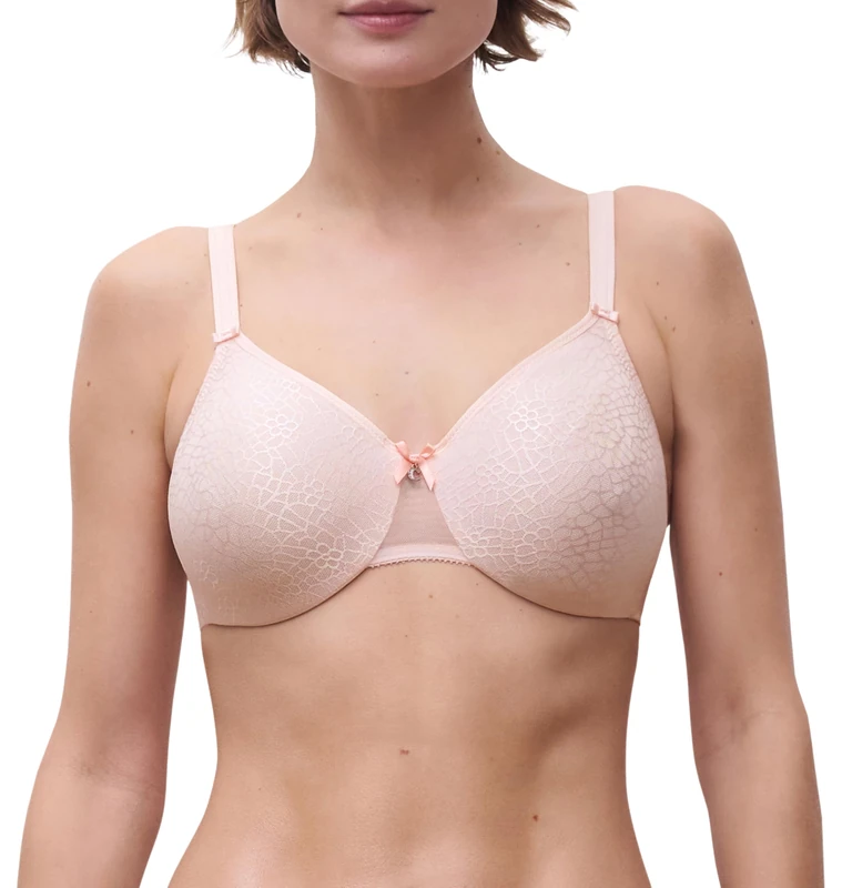 Chantelle Women's, C MAGNIFIQUE, Covering Molded Bra, Women's invisible lingerie, Zart Rose, 34F