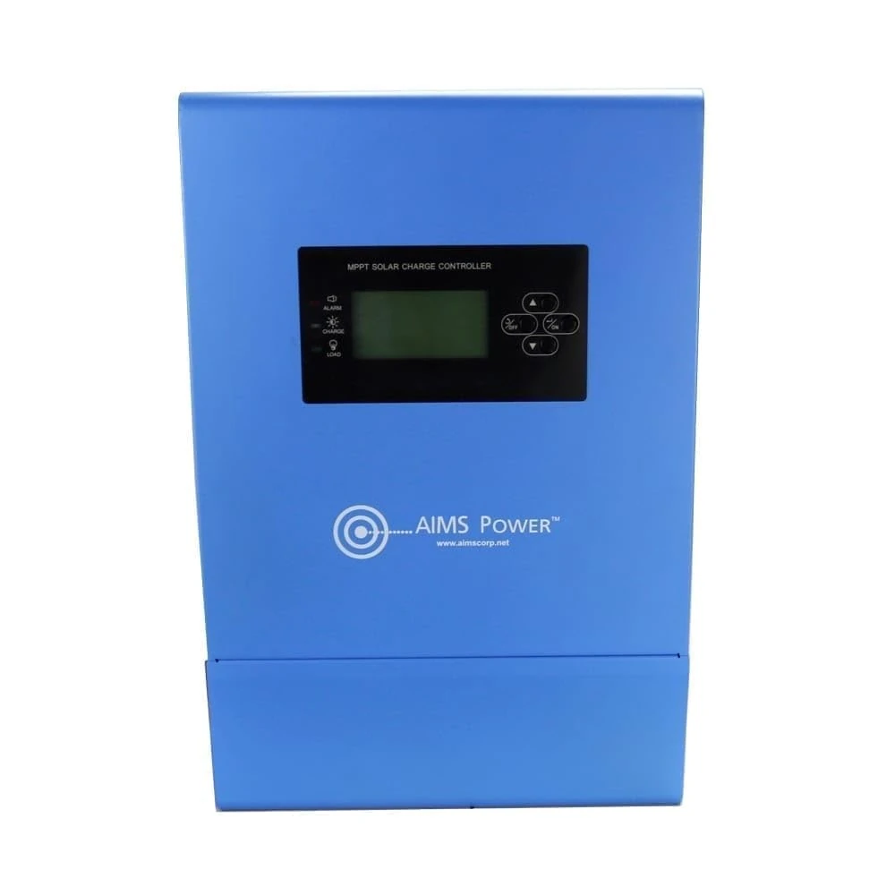AIMS Power SCC80AMPPT 80 Amp MPPT Solar Charge Controller; Charges 12, 24, 36 and 48 Volt Solar Systems; 4 Stage Charging; Battery Type Selector; Stackable; Over Temp Protection