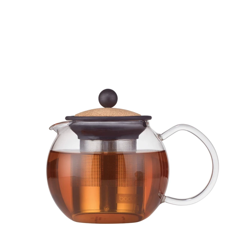 Bodum ASSAM Tea press with stainless steel filter, 0.5 l, 17 oz, cork