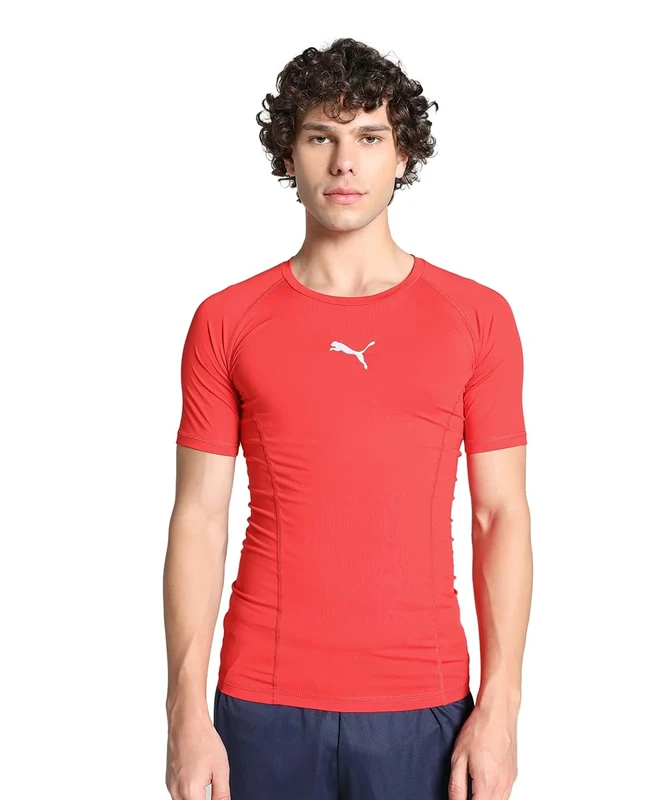 PUMA Men Liga Baselayer Tee Ss Jersey - Red, Small
