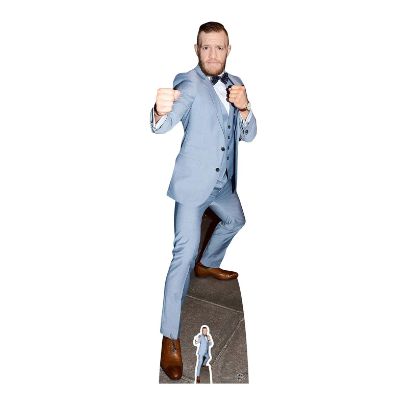 Conor McGregor Fighting Champion Lifesize Cardboardcut Out with Free Mini Cut Out of Cardboard, cardboard, Multi-Colour, 180 x 53 x 180 cm - Image 1
