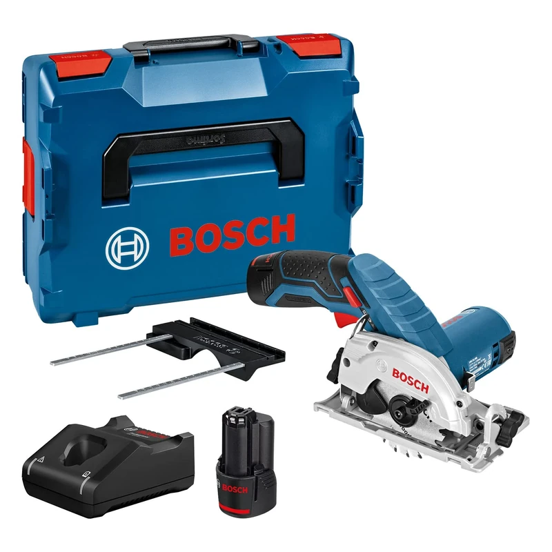 Bosch Professional 12V System GKS 12V-26 Cordless Circular Saw (saw blade diameter: 85 mm, including 2 x 3.0 Ah batteries and charger, in L-BOXX 136)