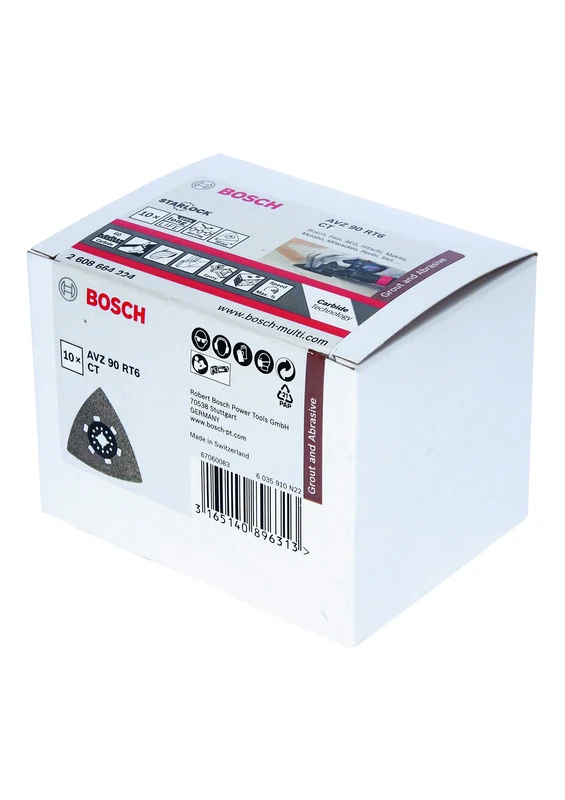 Bosch Professional 2608664224 Sanding Plate AVZ 90 RT6 Carbide RIFF (Starlock, Grit 60, Diameter 90 mm, Accessories Multifunctional Tool)