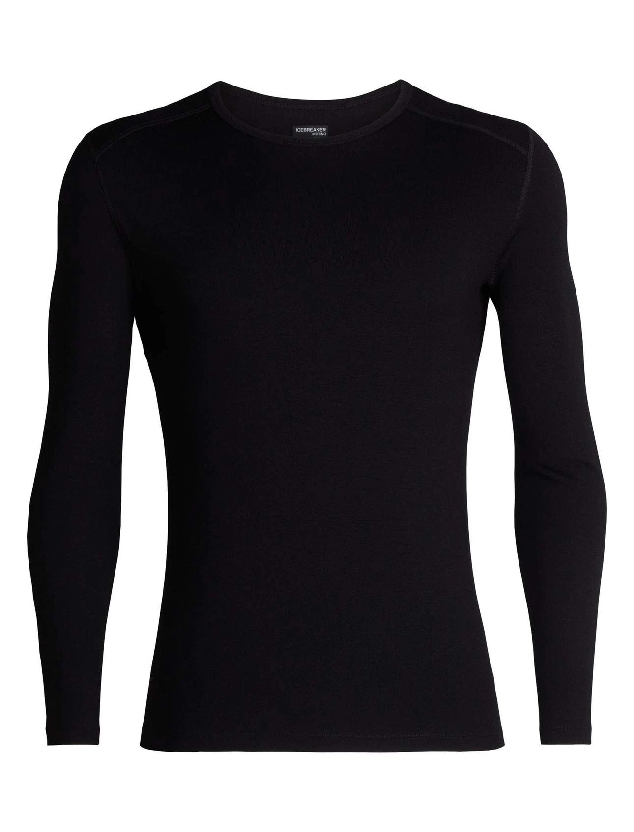 ICEKQ|#Icebreaker Men 260 Tech LS Crewe Base Layer - Black, M