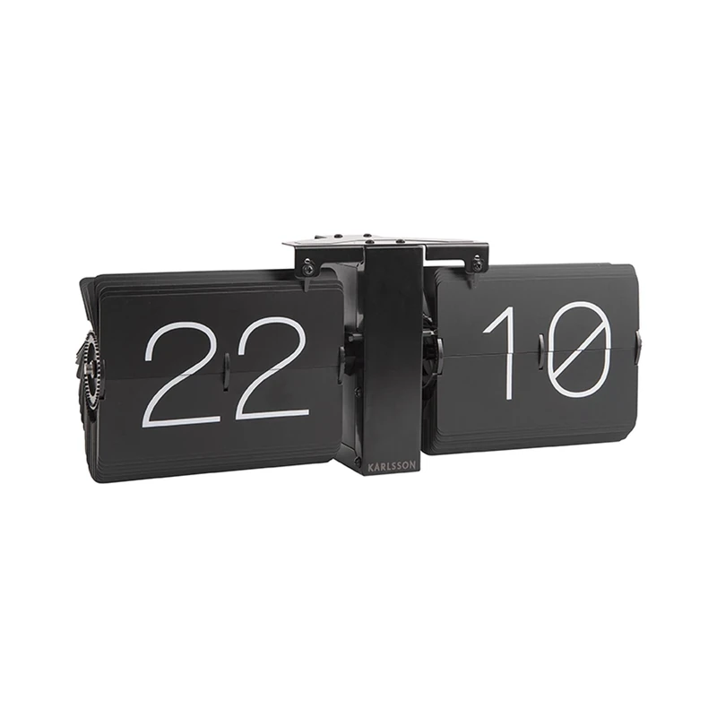 Karlsson Modern Clock Flip No Case, 36 x 8.5 x 14, Black