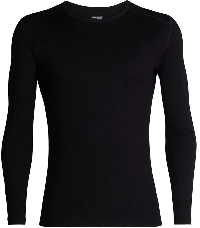 ICEKQ|#Icebreaker Men 260 Tech LS Crewe Base Layer - Black, XL