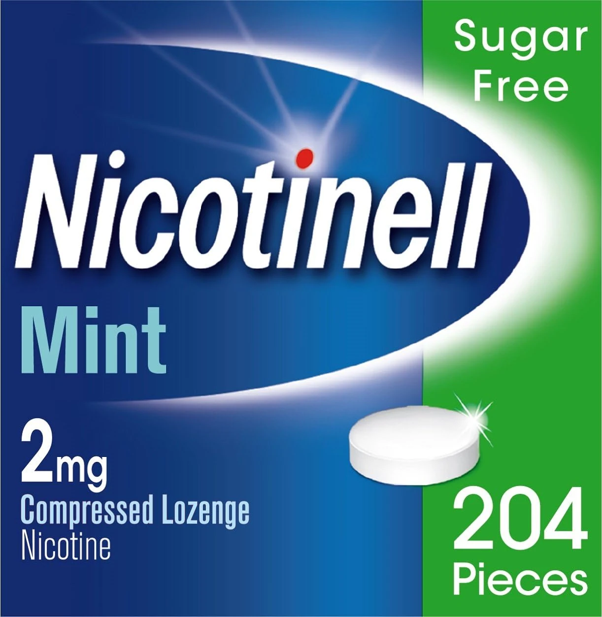 Nicotinell Mint Lozenge 2mg (204 Lozenges), Stop Smoking Aid, Sugar Free Nicotine Lozenges, Fresh Mint Flavour, 2mg Extra Strength for Heavy Smokers, Quit Smoking Aid