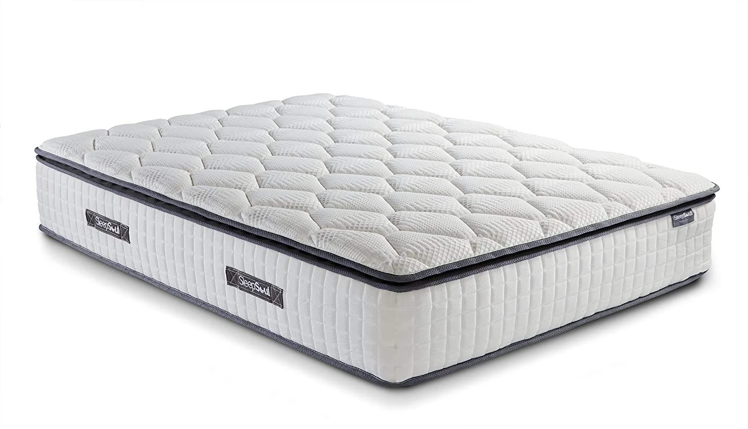 Birlea SleepSoul Bliss 800 Pocket Foam Pillow Top Mattress, Polyester, White, 32 x 190 x 120 cm, Small Double