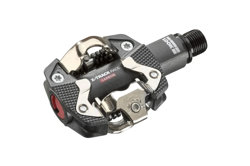 LOOK Cycle - X-TRACK Race Carbon MTB Pedals - Standard SPD Mechanism Compatible - Carbon Body - Chromoly+ Axle - Large Platform - Extremely Reliable Clipless Pedals