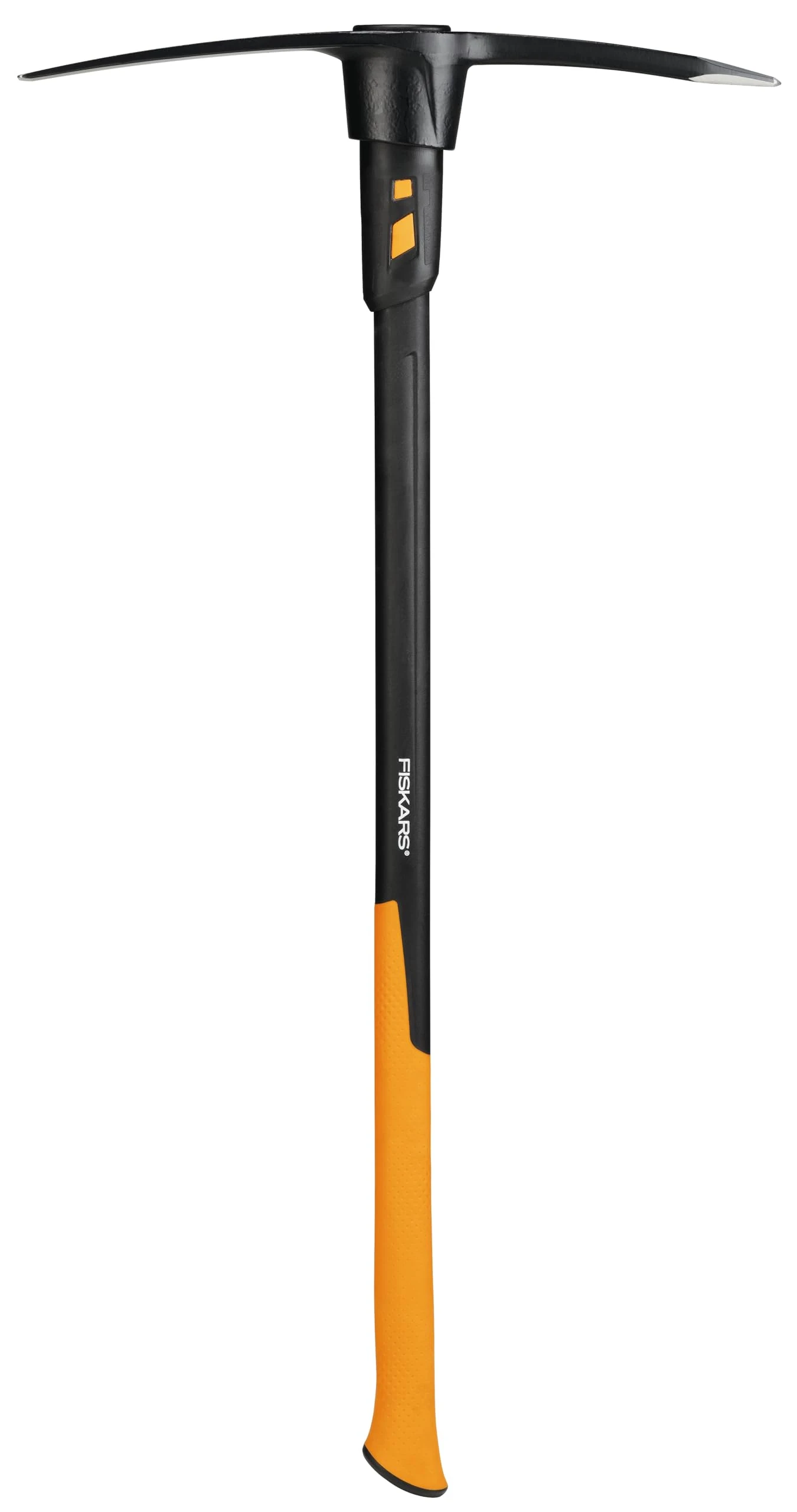 Fiskars IsoCore Pick, L, For rough work on hard, stony soils, Length: 91 cm, Weight: 2.3 kg, Black/Orange, 1020166
