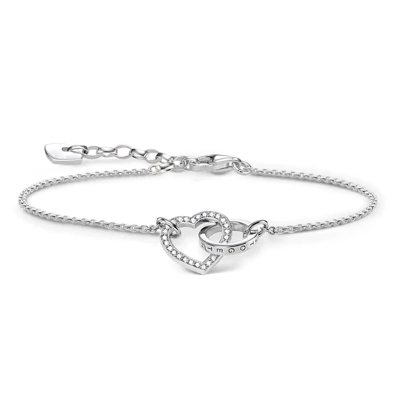 Thomas Sabo Women Bracelet Forever Together Heart 925 Sterling Silver A1649-051-14-L19v