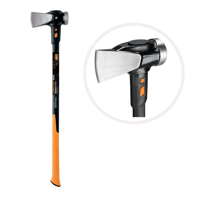 Fiskars IsoCore Builder’s axe, XXL, Length: 92 cm, Weight: 3.6 kg, Black/Orange, 1020220