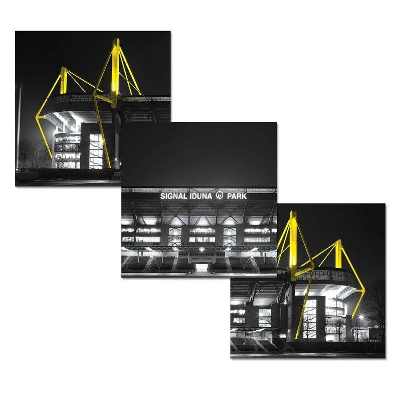 Borussia Dortmund, Art Print Series SIGNAL IDUNA PARK, black-yellow, 150x50cm