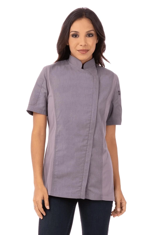 Chef Works Women's Springfield Chef Coat Jacket, Purple, XS