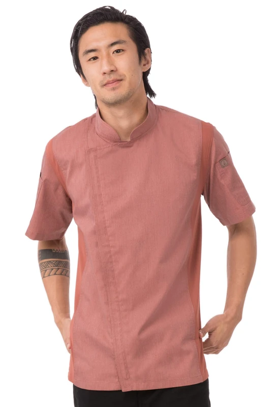 Chef Works Men's BCSZ009BRIS Chef's Jacket, Brick, Small