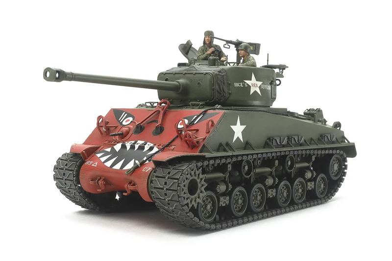 TAMIYA 300035359 Medium Tank Military 1:35 US M4A3E8 Sherman Easy Eight Korean, Multicoloured