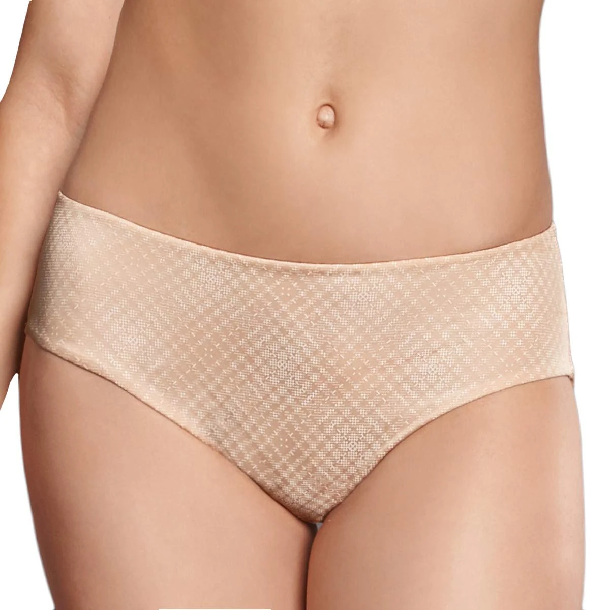 Rosa Faia 1364-593 Women's Caroline Light Rose Pink Check Full Panty Highwaist Brief 14 (Brand Size 36)