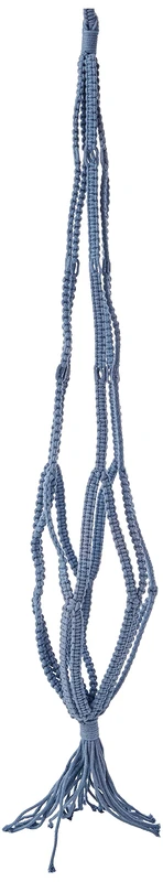 Mood collection Macrame Pot Holder, 100 cm, Cotton, Faded Blue, One Size - Image 1