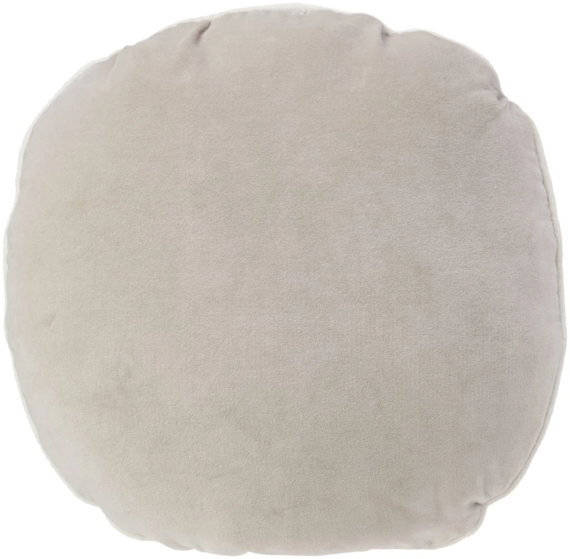 Mood collection Round Shape Velvet Standard Cushion, 45 cm, Pebble, One Size