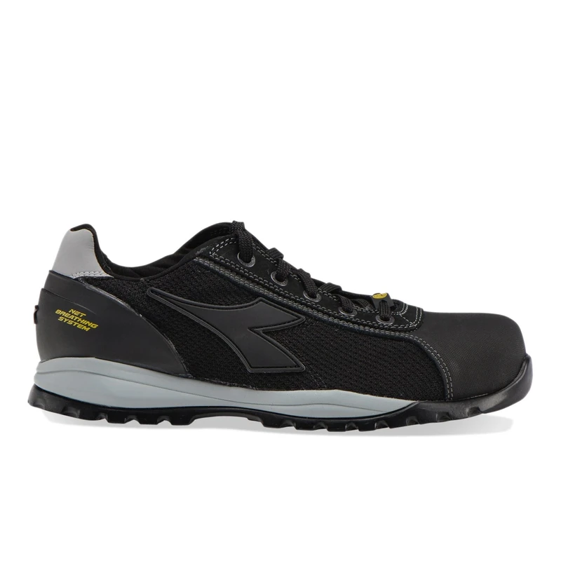 Diadora Utility Tech Low Pro S1P SRA HRO ESD Work Shoe Glove for Men and Women (EU 43), 80013 Black, 43 EU