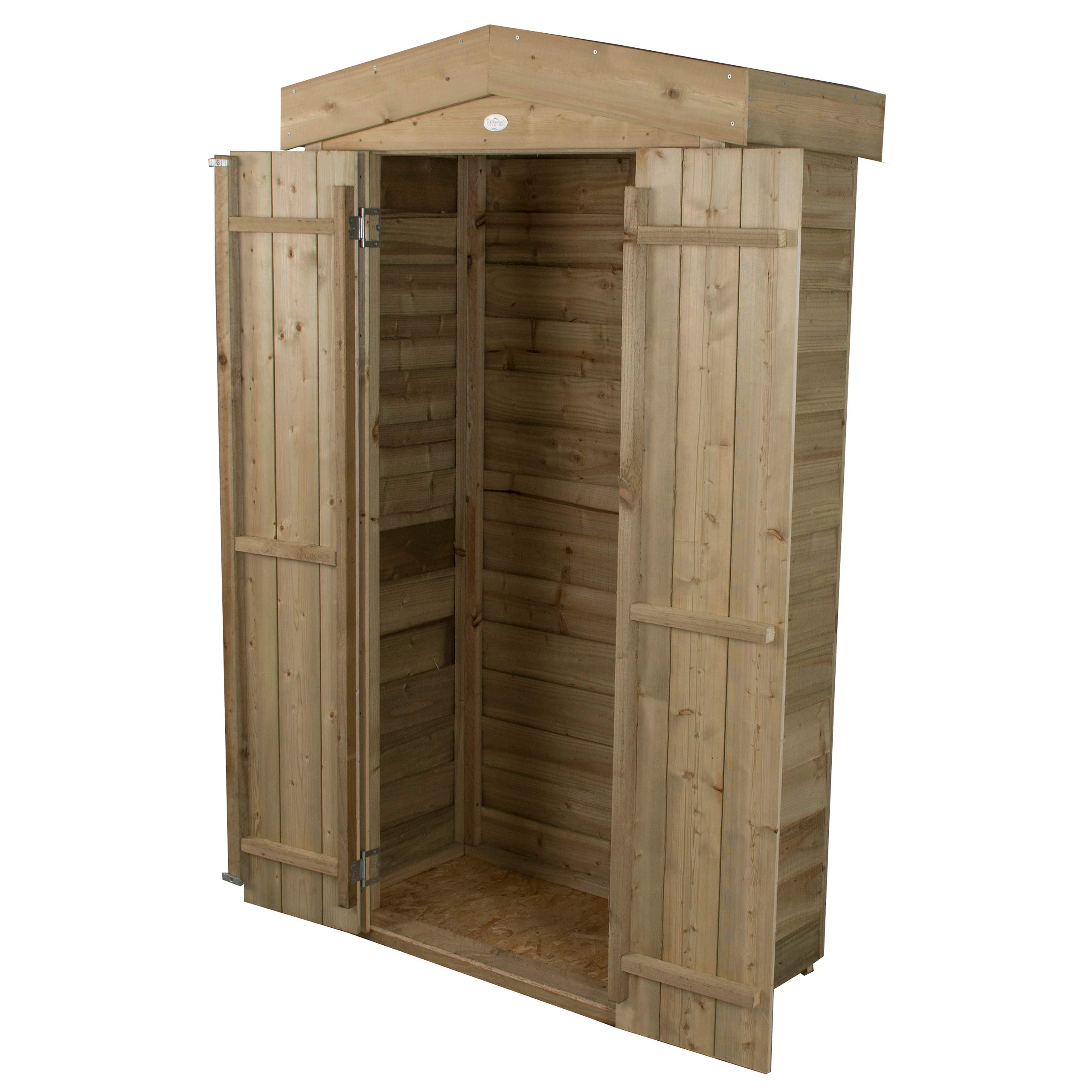 Forest Garden Apex Tall Garden Store 1.1m x 0.5m Wooden Outdoor Storage Shed