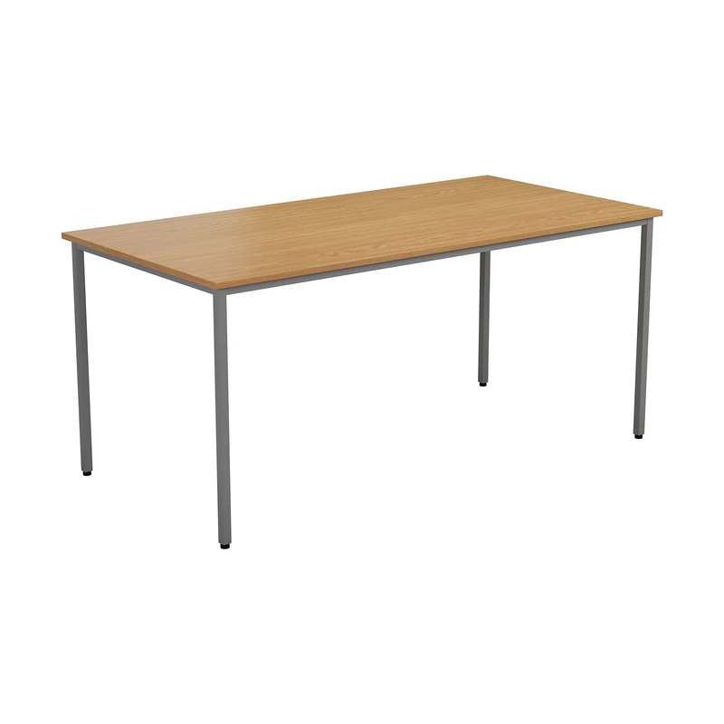 Office Hippo Office Table, Sturdy & Robust Computer Table, Stylish Work Table For Home Office, Ideal Desk Table For Any Work Space, Height Adjustable Feet, 5 Year Guarantee, Oak, 160 x 80 x 73 cm