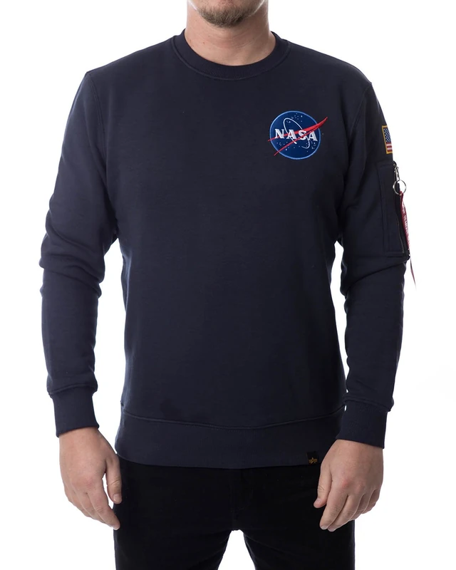 Alpha Industries Space Shuttle Sweater Sweatshirt for Men Rep.Blue