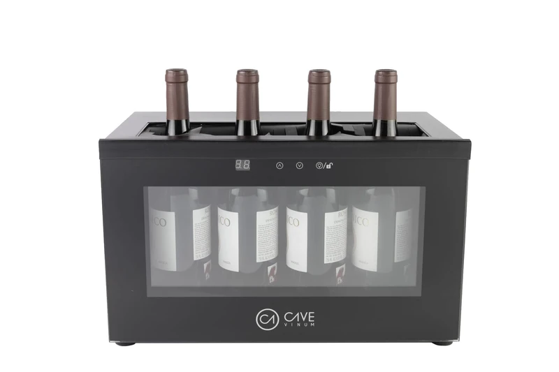 Cavevinum CV-7D Bar Display for Red Wines, Stainless Steel, Black 556x330x261 mm