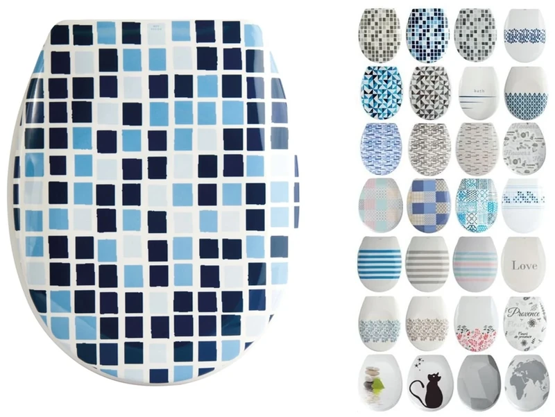 MSV WC Toilet Seat, Blue, 45.5 x 37 x 5 cm, Pack of 32