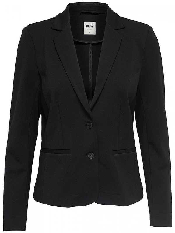 ONLY Women's Onlpoptrash Blazer Noos Suit Jacket, Grey (Black), 14 (Manufacturer size: Large)