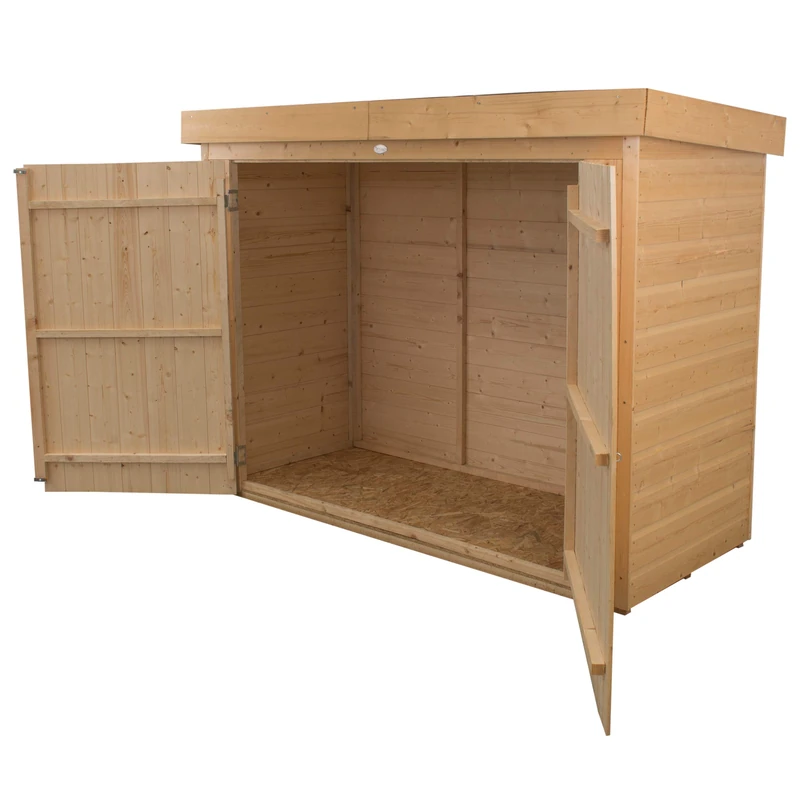 Forest Garden Shiplap Pent Large Outdoor Store| 1.9m x 0.87m |Pressure Treated Wooden Patio Shed|15 Year Anti-Rot Guarantee