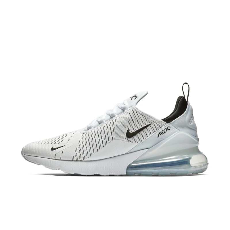 NIKE Men's Air Max 270 Sneaker, White White Black White 100, 10.5 UK