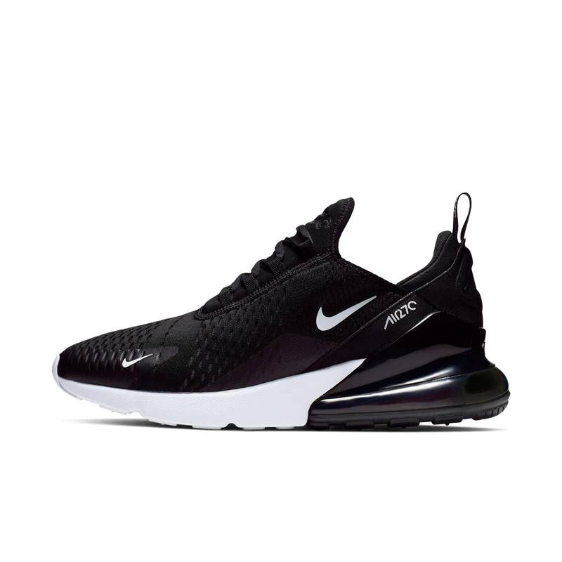NIKE Men's Air Max 270 Sneaker, Black Black Anthracite White Solar Red 002, 8 UK