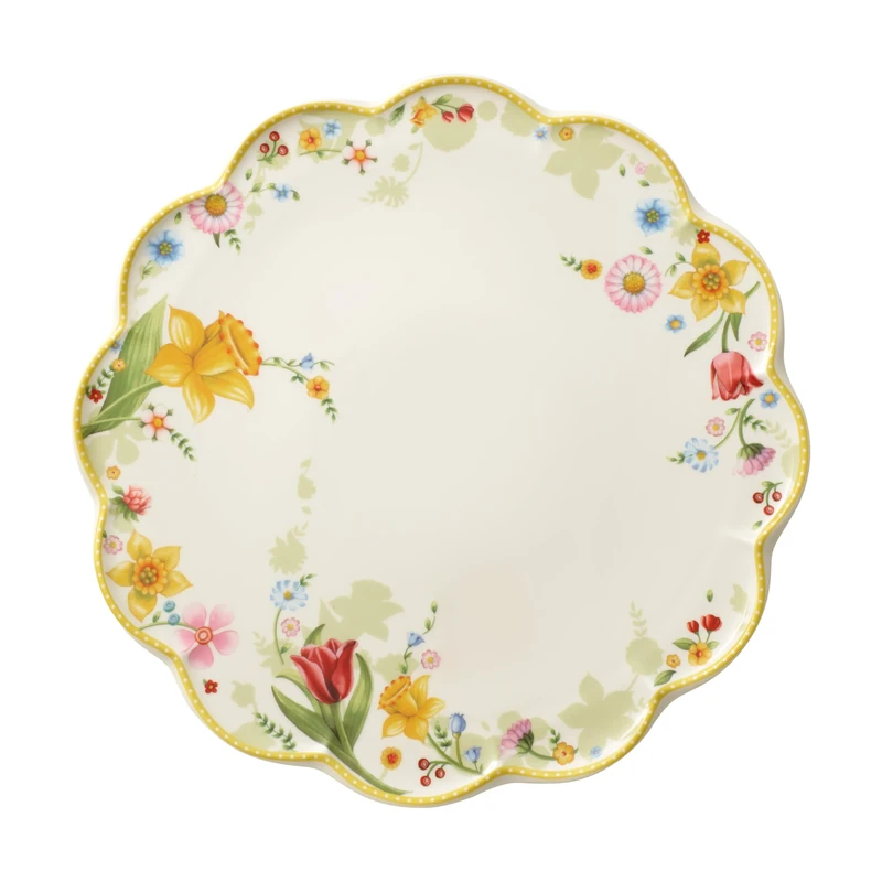 Villeroy & Boch – Spring Awakening Cake Plate 33cm, Cake Stand, Easter Decorations Home, Easter Gifts for Adults, Premium Porcelain