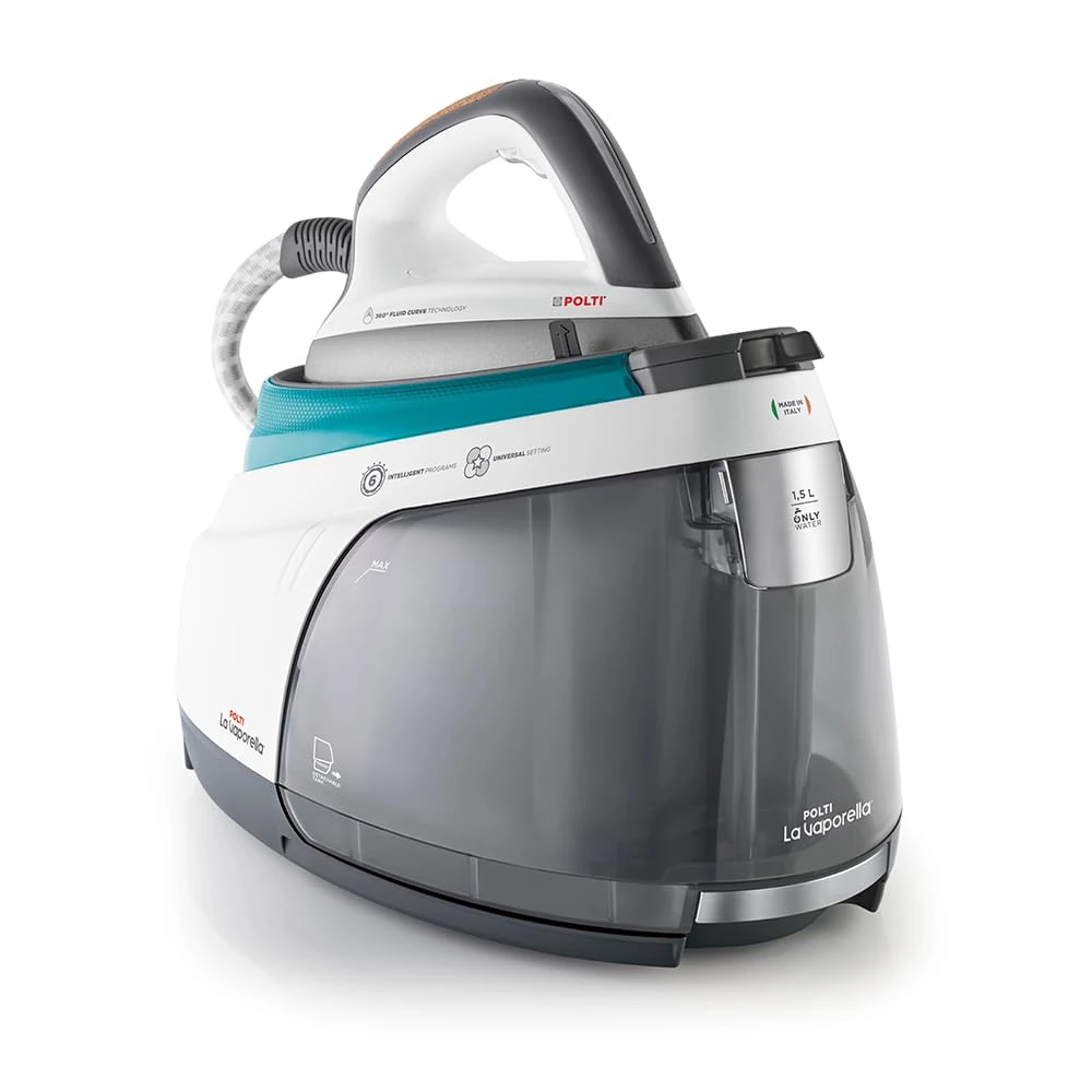 Polti La Vaporella XT100C, Steam generator iron with boiler, 7.5 bar, no maintenance, 10 year warranty on the boiler against limescale attacks*, unlimited autonomy, steam pulse 500g