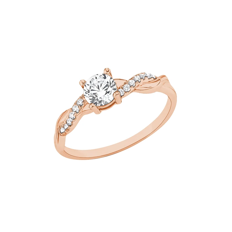 s.Oliver Ring Women Rings, with Zirconia synth., Rosé, Comes in jewelry gift box, 2021010