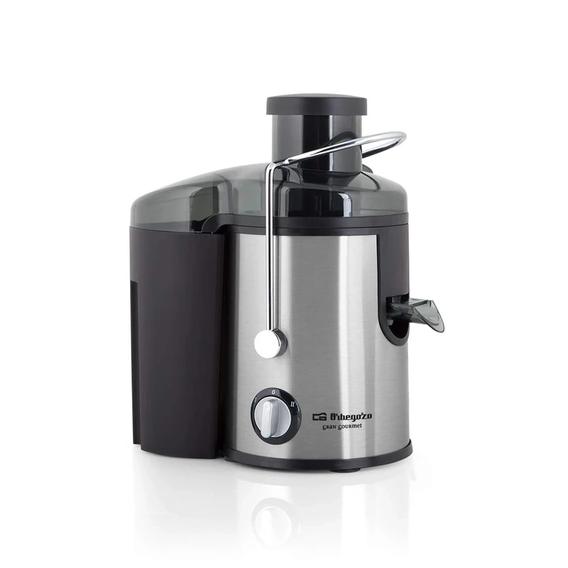 Orbegozo LI 5060 Fruit and Vegetable Juicer, Stainless Steel, 65 mm Wide Mouth, Anti-Drip System, 600 W Power, Black