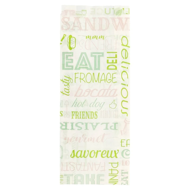 Sandwich Bags "Parole" 34 Gsm 9+4X22 Cm White Greaseproof Parch. - 3000 Units