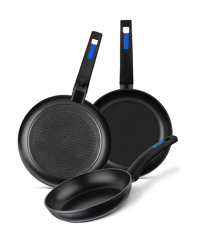Monix Martin Berasategui-Set of 3 frying pans 18-22-26 cm Forged Aluminium Frying Pans.All Cookers Including Induction
