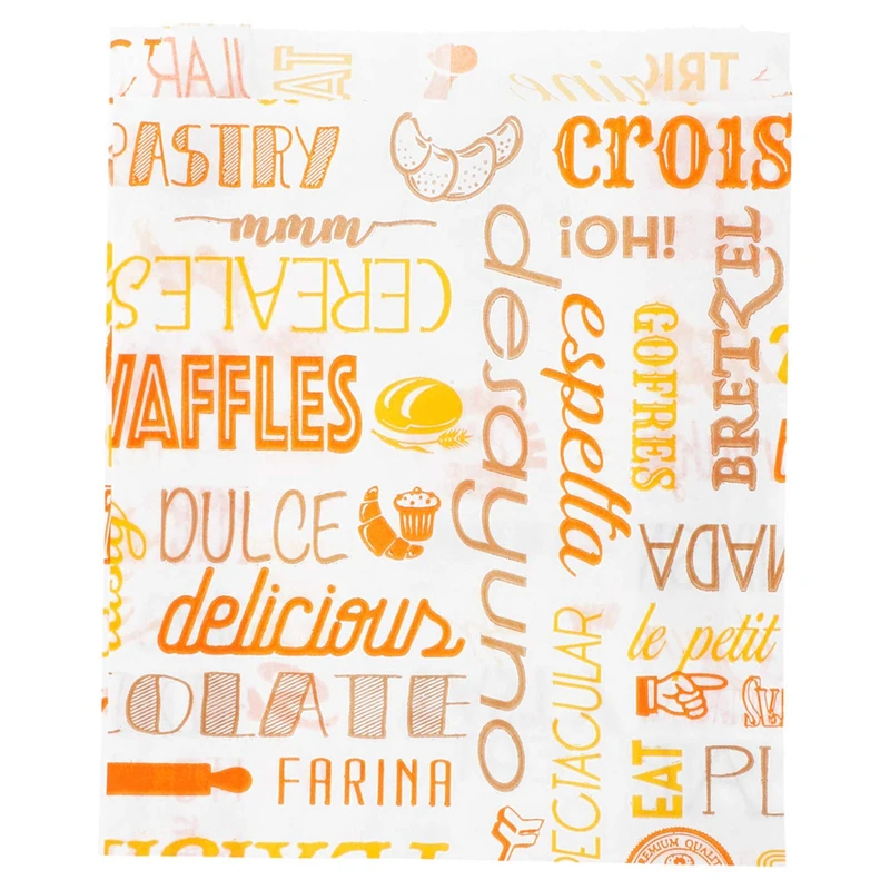 Croissant Bags "Parole" 32 Gsm 12+5X14 Cm White Cellulose - 6000 Units