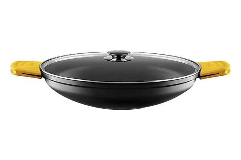 Castey Deep Concave Casserole with Tempered Glass Lid, 32 cm