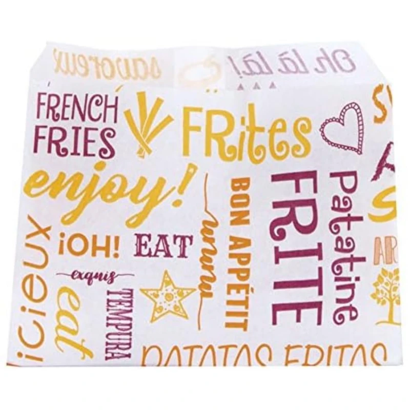 Chip Greaseproof Bags "Parole" 34 Gsm 12X9 Cm White Greaseproof Parch. - 8000 Units