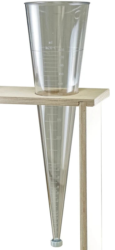 Imhoff Witeg 1000 ml Sediment Container, DIN 12672, Made of SAN with Spout Stopper, Graduated to the Tip - Image 1
